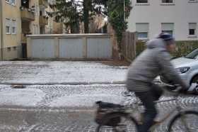 Wohnsiedlung im Winter