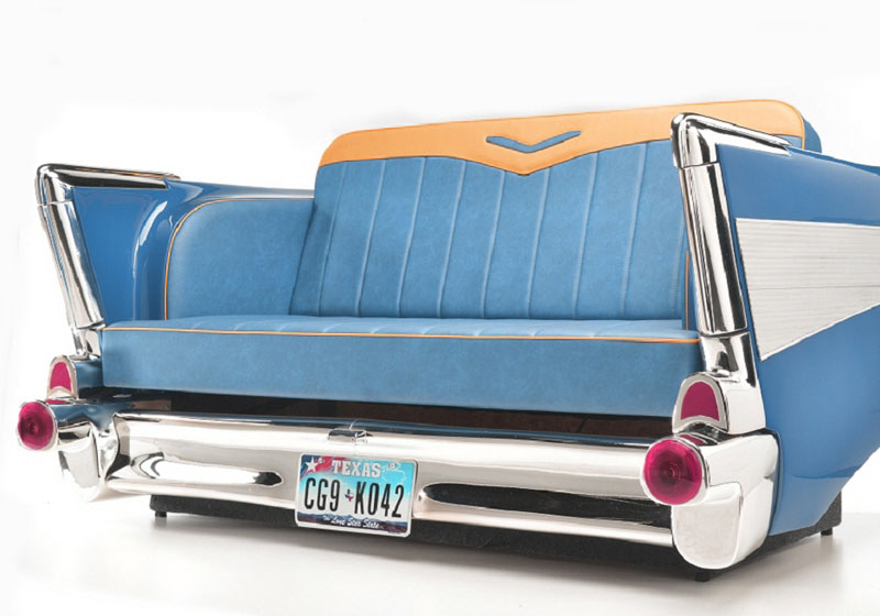 Ausgefallen: Ein 1957er Chevy Belair als Sofa