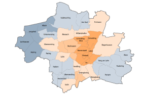 Stadtbezirke Karte von München