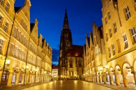 Münsters Straßen bei Nacht