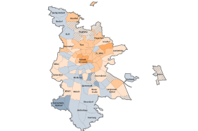 Stadtteile von Nürnberg auf einer Karte
